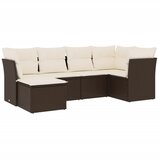 Maison Chic Seti vrtnega pohištva - Vrtna garnitura - Vrtni pohištvo set 6-delna z blazinami rjav poli ratan, (21803747) | Shoptok.si