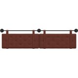  Viseće uzglavlje kreveta Sjajno smeđa Antikni PU Sienna 210 x 55 x 5 cm | Shoptok.si