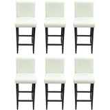  Barske stolice od umjetne kože 6 kom bijele - Bijela 6 Cijene