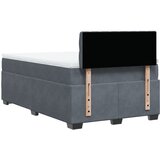  Krevet box spring s madracem tamnosivi 120 x 190 cm baršun | shoptok.hr