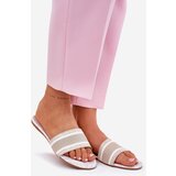 Boto Patterned Flat Ladies Sandals Beige Leysi | Shoptok.si