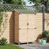 vidaXL Vrtna Šupa Prirodna 106 5 x 56 x 176 cm Čvrsto drvo jele - Prirodna 106 5 x 56 x 176 cm | shoptok.hr