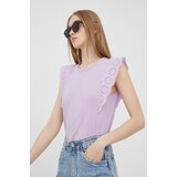 Vero Moda Pamučna majica boja: ljubičasta | shoptok.hr
