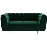 Ghado tamnozelena baršunasta sofa Shel, 170 cm