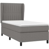  Krevet s oprugama i madracem tamnosivi 90 x 190 cm od tkanine | shoptok.hr