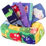  Škatla za mehke "robčke" s 6 tkaninami in 3 šuškavimi pisanimi robčki | Shoptok.si