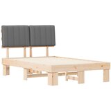  Krevetni okvir s tapiciranim uzglavljem Svjetlosiva 201 x 123 x 93 cm | Shoptok.si