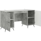  Miza s polico Betonsko siva 142,5 x 50 x 75 cm Inženirski les, (5000283164) | Shoptok.si