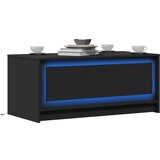 vidaXL Klubska mizica LED lučkami črna inženirski les | Shoptok.si