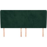  Uzglavlje s ušima tamnozeleno 183x23x118/128 cm baršunasto | shoptok.hr