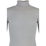Trendyol Gray Men's Slim Fit Turtleneck Corduroy Knitted Sweater | ePonuda.com