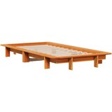 vidaXL Posteljni okvir voščeno rjav 75x190 cm trdna borovina, (21292346) | Shoptok.si