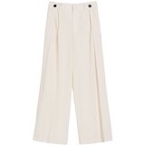 Bershka Hlače z naborki ecru | Shoptok.si