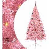 vidaXL Umjetna preddekorirana božićna jelka Roza 210 cm PVC | Shoptok.si