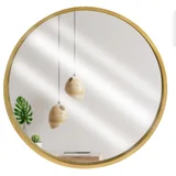Zidno ogledalo okruglo 30 cm zlatno