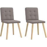 vidaXL Jedilni stoli 2 kosa taupe blago | Shoptok.si
