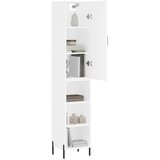  Visoka komoda bijeli 34,5x34x180 cm od konstruiranog drva | shoptok.hr