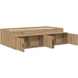  Posteljni okvir za shranjevanje Artizanska hrastovina 90x190 cm, (22103218) | Shoptok.si