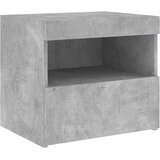  Noćni ormarići s LED svjetlima 2 kom boja betona 50x40x45 cm | shoptok.hr