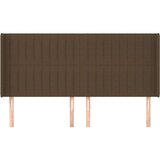  Uzglavlje s ušima tamnosmeđe 203x16x118/128 cm od tkanine | shoptok.hr