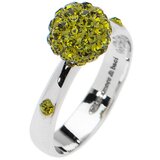 Amore Baci kuglica srebrni prsten sa Zelenim swarovski kristalom 54 mm Cene
