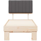 Posteljni okvir z oblazinjenim vzglavjem Temno siva 75 x 190 cm, (5000101953) | Shoptok.si