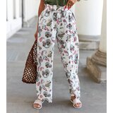 Gemre White wide floral pants Palermo | shoptok.hr