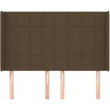  Uzglavlje s ušima tamnosmeđe 147x16x118/128 cm od tkanine | shoptok.hr