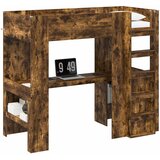  Okvir kreveta na kat s stolom Dimljeni hrast 80 x 200 cm | shoptok.hr