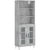  Visoka komoda siva betona 69,5x34x180 cm od konstruiranog drva | shoptok.hr