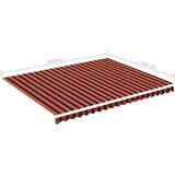 vidaXL Nadomestno blago za tendo oranžno in rjavo 4,5x3,5 m | Shoptok.si