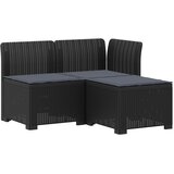  Dvosjedni vrtni sofa s jastucima u ratan izgledu PP Antracit | shoptok.hr