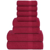 vidaXL 8-dijelni set ručnika bordo 360 gsm 100 % pamuk | shoptok.hr