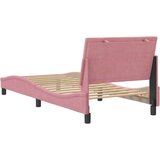  Posteljni okvir z vzglavjem roza 90x200 cm žamet, (21081814) | Shoptok.si