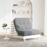  Futon na razvlačenje s madracem bijeli 90x206x11 cm borovina | shoptok.hr