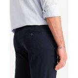 Ombre Men's chino pants with decorative waistband - navy blue | shoptok.hr