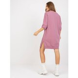 Fashion Hunters Dusty pink casual dress with 3/4 sleeves Ernestine Cene