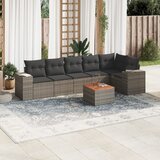 vidaXL 7-dijelni set vrtnih sofa sivi od poliratana Cijene