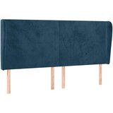  Uzglavlje s ušima tamnoplavo 163x23x118/128 cm baršunasto | shoptok.hr
