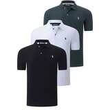 Dewberry TRIPLE SET T8561 MENS T-SHIRT-BLACK-WHITE-KHAKI Cijene