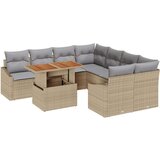  Vrtna garnitura - 3-dijelni set vrtnih sofa s jastučićima bež PE ratan | shoptok.hr