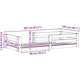  Okvir kreveta bez madraca bijeli 100x200 cm konstruirano drvo | shoptok.hr
