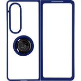 AVIZAR Ovitek Samsung Z Fold 4, odporen na udarce z držalom za prstan in trdim zadnjim delom z ucinkom dima - moder, (20639658) | Shoptok.si