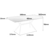 Modern Living raztegljiva miza extend, naravne barve, 140-180x90 | Shoptok.si