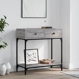  Konzolni stol siva boja hrasta 75x34,5x75 cm konstruirano drvo | shoptok.hr