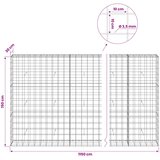  Gabion s žicom debljine 3,5 mm i mrežom 10x10 cm 1150x30x150 cm | shoptok.hr