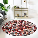 Mila Home Crveni/sivi perivi okrugao tepih ø 100 cm Ignite – | shoptok.hr