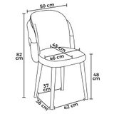 Hanah home set stolica Axle, 85x59x146 cm, 6 dijelova, crna | Eponuda.ba