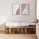  Krevetna konstrukcija s ladicama Dimljeni hrast 100 x 200 cm | shoptok.hr