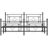  Metalni okvir kreveta uzglavlje i podnožje crni 183x213 cm | shoptok.hr